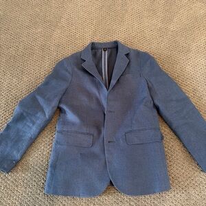 JCrew Crewcuts Ludlow Boys Blazer – Size 10 – Blue Linen-Blend